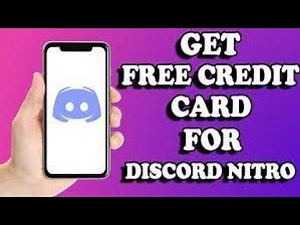 How To Get Free Credit Card For Discord Nitro (EASY 2025)