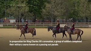 Mounted UK troops train ahead of coronation