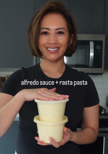ALFREDO SAUCE 3 sticks (1.5 cups) butter 4.5 cups heavy cream 3 cups grated parmesan 1 teaspoon salt 1 teaspoon black pepper 1 teaspoon garlic powder directions: 1. Remove heavy cream from the fridge and let sit on counter for 15 minutes. 2. Melt the butter in a pan over medium-low heat then slowly add the cream, whisk and let cook until thickened for about 10-15 minutes. Continue whisking to blend cream in with the butter and prevent clumps. Small bubbles is fine but lower the heat if it comes 