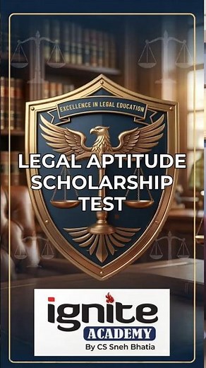 Big Announcement! 1st time in Surat! Legal Aptitude Scholarship Test 2026 ‪@IgniteAcademySurat‬ 🔥🔥