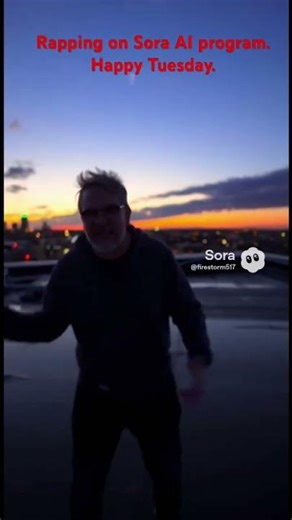Rapping on Sora AI program. Happy Tuesday.
