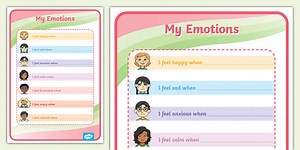 My Emotions Writing Template