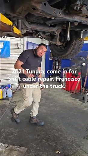 Shift cable repair. TUNDRA