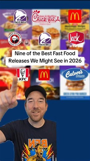 2026 is looking like another huge year for fast food releases and here are nine big ones you might see headed our way! Taco Bell has been testing so many items, but the new Luxe Value Menu has Salted Caramel Churros that I need immediately along with new Cheesy Gordita Crunch Sliders! McDonald's is testing new seasoned and glazed McCrispy Strips as well as the Big Arch burger. The Panda Express x Buldak collab is AMAZING and needs a nationwide release and Jack in the Box tested new BBQ potato ch