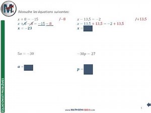 Exercice: Équations de base