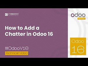 How to Add a Chatter in Odoo 16 | Odoo 16 Development Tutorials