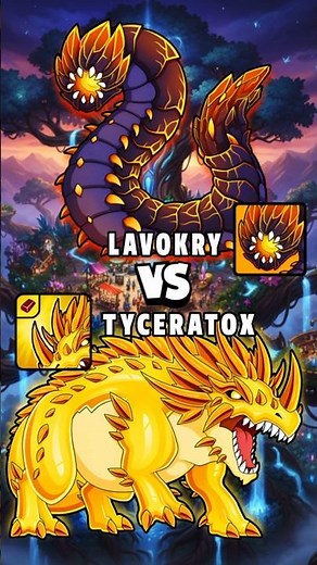 New Dynamon Lavokry VS Tyceratox Battle in dynamons world💪 #dynamonsworld #shorts #pokemon