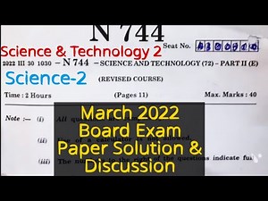 Science 2 Paper Solution 2022 std 10 SSC