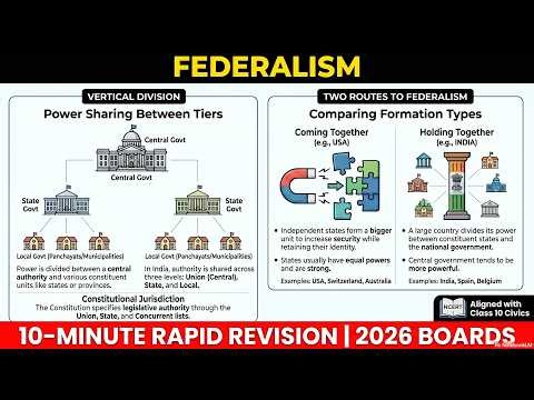 Federalism Class 10 Civics (Full One-Shot) | Rapid Revision for 2026 Board Prep! 🎯
