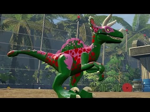 LEGO Jurassic World - Velociraptor Unlock Location + Gameplay (Skeleton & Custom Dinosaur)
