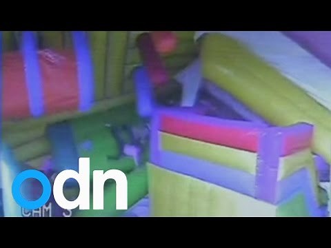 13 children injured as gust of wind overturns inflatable bounce house