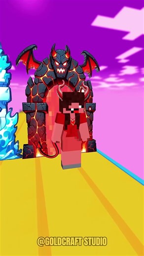 Love Run： Angel Aphmau And Devil Noob Girl Imagine Dragons Demons #minecraftshorts