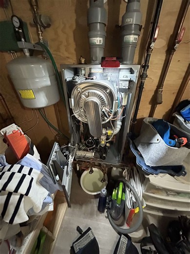 Complete NTI boiler maintenance #asmr #asmrsounds #asmrvideo #asmrtiktoks #hvac