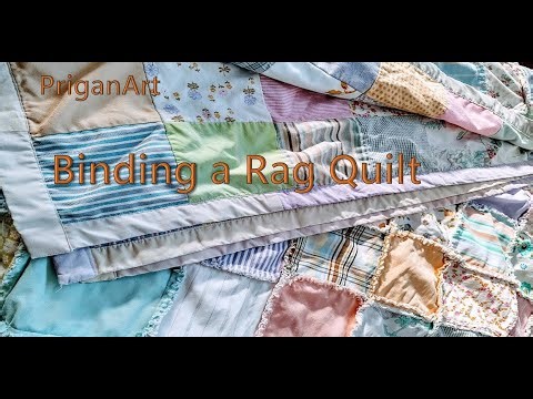 Binding a Rag Quilt #ragquilts #sewingtutorial #bindingquilts #pastelquilts #scrapquilts