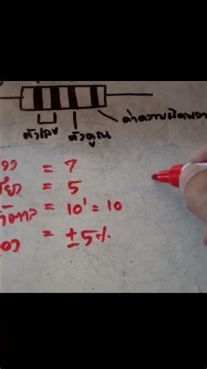 Reading the color codes of a resistor. #resistor #resistance #electronics