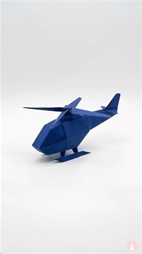 🚁 Origami 💙 Navy Copter animation #origami