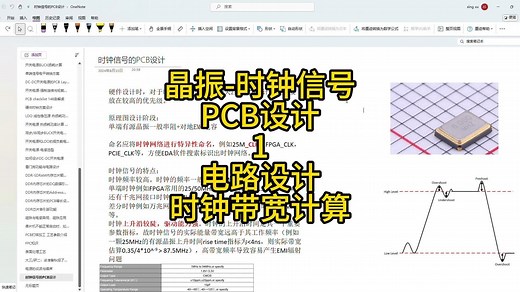 时钟信号PCB设计1-时钟的电路设计，时钟信号的特点，时钟信号带宽计算