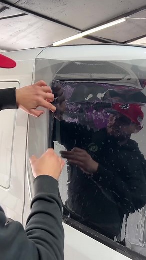 Lets hand cut this window! Added a 35% ceramic to this vehicle! #tint #art #tintlife #handcut #geoshield #install