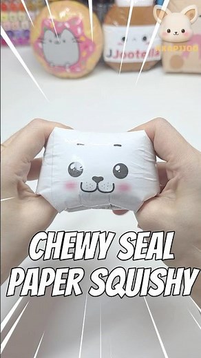 DIY Paper Squishy | Chewy Seal – So Satisfying#freetemplate #howtomake #fidgettoys #craft