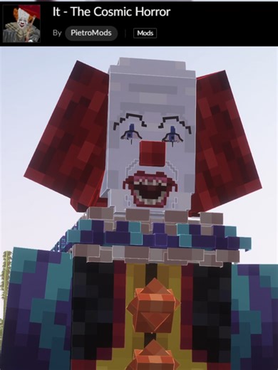 ¡Este es el MEJOR mod del PAYASO ASESINO en MINECRAFT! - It - The Cosmic Horror Mod #minecraft #shorts #fyp #minecraftmemes