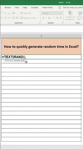⏱️ How to Quickly Generate Random Time in Excel 🎯