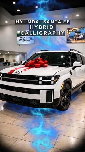 Luxury meets efficiency and it looks incredible doing it. ✨🌱🚙 The 2026 Hyundai Santa Fe Hybrid Calligraphy AWD features bold lines and premium touches. That Calligraphy trim level is where every detail feels elevated inside and out. Hybrid power means you go farther on every tank. AWD means you're ready for whatever the road throws at you. Together? Pure confidence. Come experience the difference for yourself. This one's waiting for you. South Shore Hyundai of Valley Stream Experience the Diff