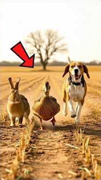 A dog and a rabbit together saved a duckling #ducking #funny #meow #meow or never #aistory #animals