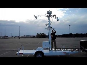 A2Z Security Cameras MMST Mobile Surveillance Trailer Manual Mast Demo