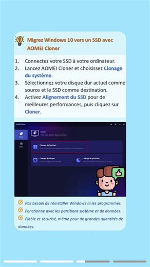 Migrer Windows 10 vers un SSD en un clic