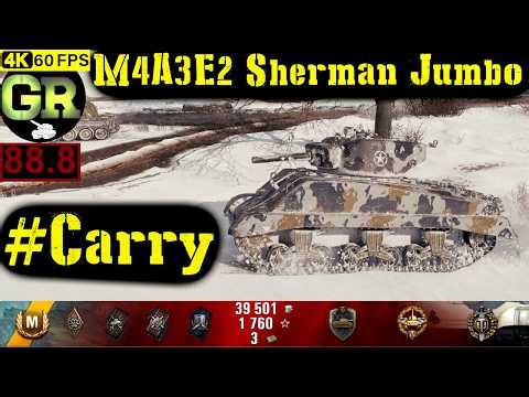 World of Tanks M4A3E2 Sherman Jumbo WoT Replay - 7 Kills 3.7K DMG(Patch 1.4.0)