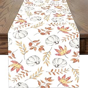 Fall Decorations for Home, Fall Table Runners 13×72 Inch, Pumpkin Maple Leaf Fall Farmhouse Thanksgiving Table Decor Kitchen Table Decorations for Kitchen Dinning, Home Party Decorations