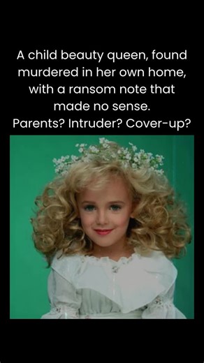Numbed Stories on Instagram: "On the morning of December 26, 1996, her mother, Patsy Ramsey, called the police after finding a two-and-a-half-page handwritten ransom note on the kitchen staircase demanding $118,000. Her body was later found in the basement by her father, John Ramsey, with duct tape over her mouth and a garrote made from a cord and a broken paintbrush handle around her neck. The Boulder Police Department was heavily criticized for failing to secure the crime scene properly, which