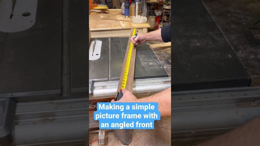 Making a simple picture frame with an angled front #woodworkingprojects #diy #pictureframe