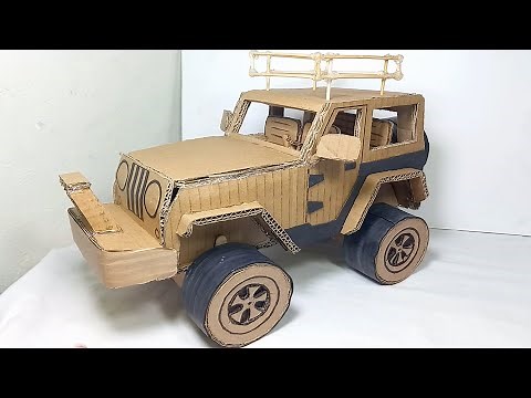 JEEP todoterreno de Cartón muy fácil de hacer en casa 100% reciclable | hazlo tu mismo