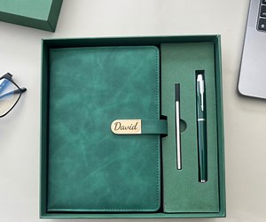 Personalized Vegan Leather Notebook Gift -pen, Refill, Gift Box & Bag-gift for Him/her,executive Gift,graduation Gift,boss Gift,writing Set - Etsy