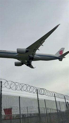 Air China Airbus A350–941 coming from Beijing to landing Heathrow airport London ￼