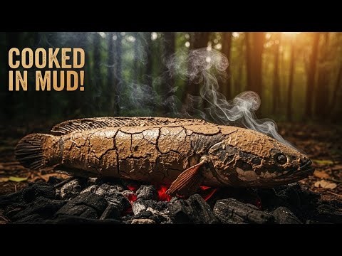 Wild Survival Cooking: Mud-Baked Snakehead Fish