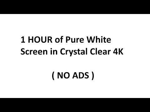 ✨ 1 HOUR of Pure White Screen in Crystal Clear 4K | NO ADS | Perfect Background