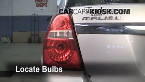 Tail Light Replacement on 2004 Chevrolet Malibu 2.2L 4 Cyl.
