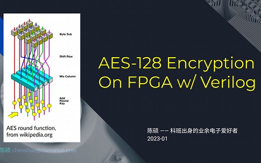 数字电路 Verilog 实验二：AES 加密算法 FPGA 高效实现（上）