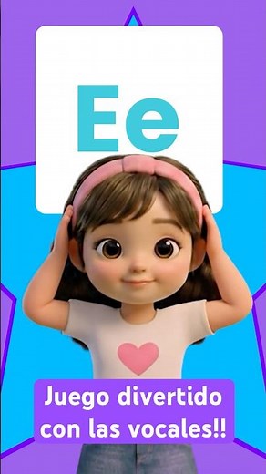 The vowels A E I O U with fun movements #learningthroughplay #vowels #shorts