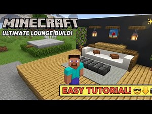 easy Minecraft OUTDOOR LOUNGE TUTORIAL! ☀️ NO MODS! Simple Sofa & Garden Decor Ideas for Beginners!🤯