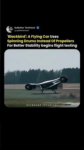 Flying Car ‘Blackbird’ Begins Testing with Spinning Drums 🚁