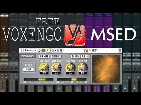 FREE Voxengo MSED mid-side tool, pan, stereo expander