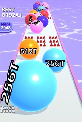 Ball Run 2048 Infinity Mode Endless Combo Rush #ballgameshub 😱🔥 #shorts