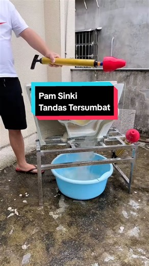 Cara Baiki Tandas Tersumbat dengan Pam Sinki