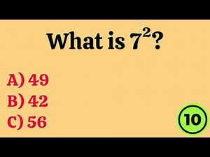 Math Quiz | 20 Easy Math Questions with Answers ✓ | Test Your Brain
