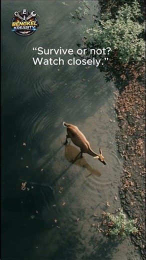 Drone Captures Crocodile Attack — Deer Escapes at the Last Second