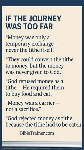 Tithing According to Scripture--If The Journey Was Too Far | Dr. Timmy Tezeno #bibletrainer#tithing
