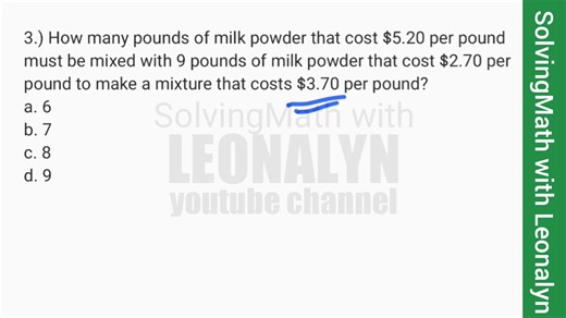 MIXTURE Problem | Free Reviewers with Leonalyn